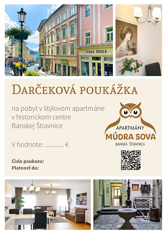 Darcekovy poukaz na ubytovanie v apartmane Mudra sova